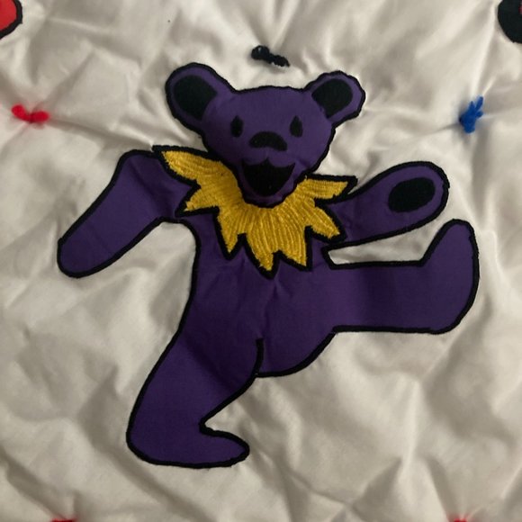 Vintage Grateful Dead Dancing Bear Baby Quilt / Wall Hanging / Tapestry HANDMADE - Picture 12 of 15